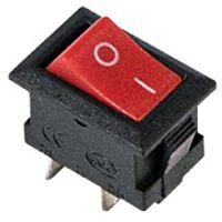 Выключатель клавишный 250В 3А (2с) ON-OFF Micro RWB-101 красн. | Код. 36-2011 | Rexant